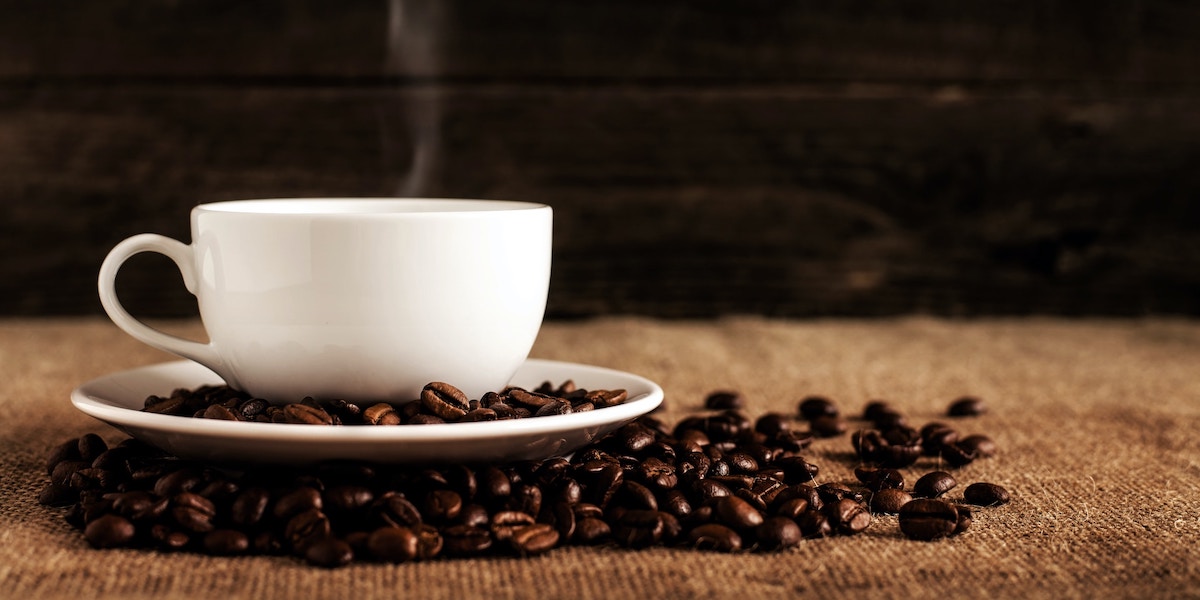 Coffee Cup and Beans