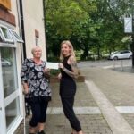 Willow and Rose Emily Monteith and Councillor Debbie Cattell